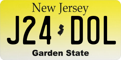 NJ license plate J24DOL