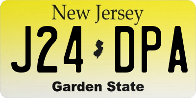 NJ license plate J24DPA