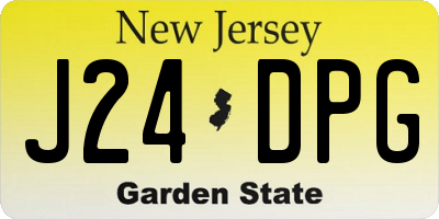NJ license plate J24DPG