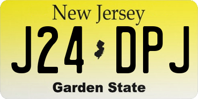 NJ license plate J24DPJ