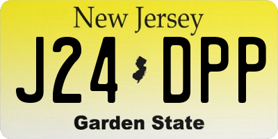 NJ license plate J24DPP