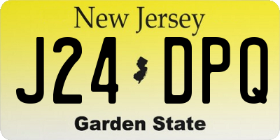NJ license plate J24DPQ