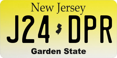 NJ license plate J24DPR