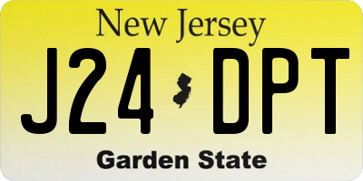 NJ license plate J24DPT