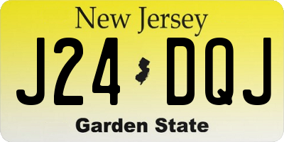 NJ license plate J24DQJ