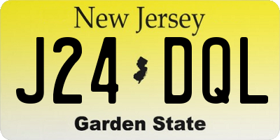 NJ license plate J24DQL