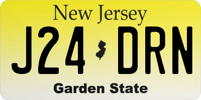 NJ license plate J24DRN