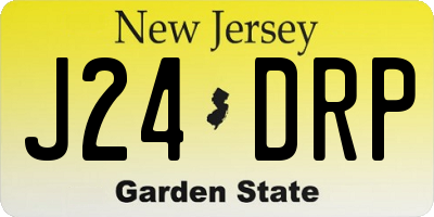 NJ license plate J24DRP