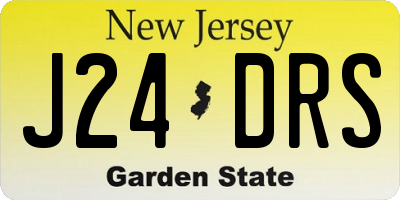 NJ license plate J24DRS