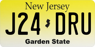 NJ license plate J24DRU