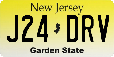 NJ license plate J24DRV