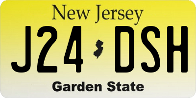 NJ license plate J24DSH