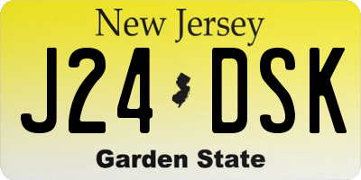 NJ license plate J24DSK