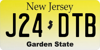 NJ license plate J24DTB