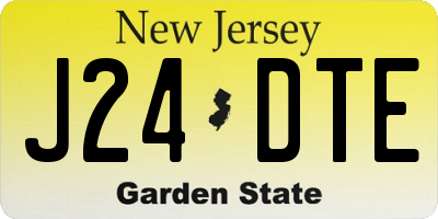 NJ license plate J24DTE