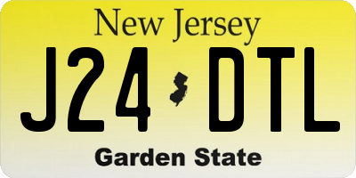 NJ license plate J24DTL