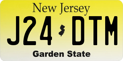 NJ license plate J24DTM