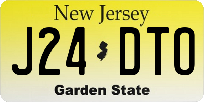 NJ license plate J24DTO