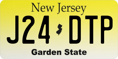 NJ license plate J24DTP