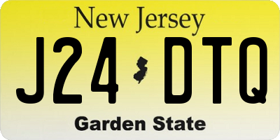 NJ license plate J24DTQ
