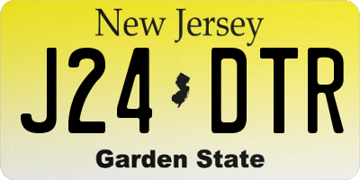NJ license plate J24DTR