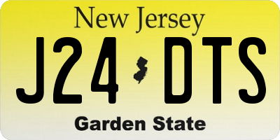 NJ license plate J24DTS