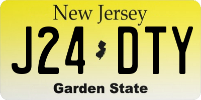 NJ license plate J24DTY