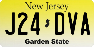 NJ license plate J24DVA