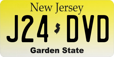 NJ license plate J24DVD