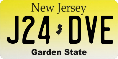 NJ license plate J24DVE