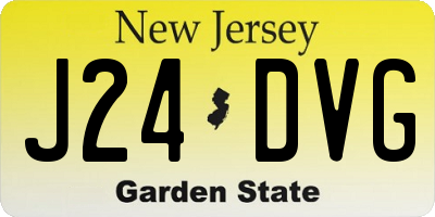 NJ license plate J24DVG