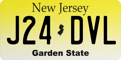 NJ license plate J24DVL