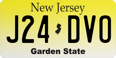 NJ license plate J24DVO