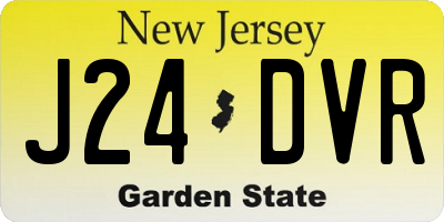 NJ license plate J24DVR