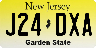 NJ license plate J24DXA