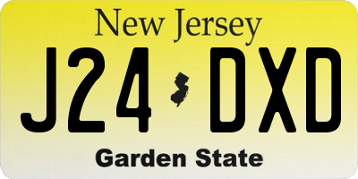 NJ license plate J24DXD