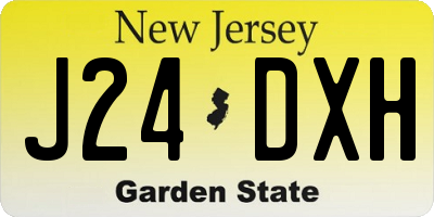 NJ license plate J24DXH