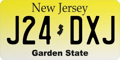NJ license plate J24DXJ