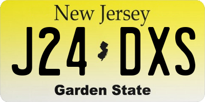 NJ license plate J24DXS