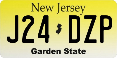 NJ license plate J24DZP