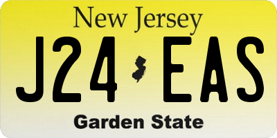 NJ license plate J24EAS