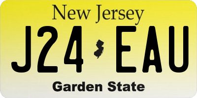 NJ license plate J24EAU