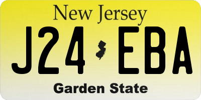 NJ license plate J24EBA