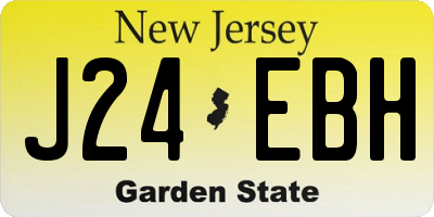 NJ license plate J24EBH