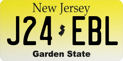 NJ license plate J24EBL