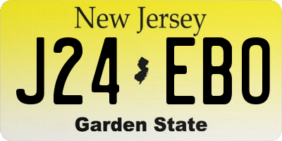 NJ license plate J24EBO