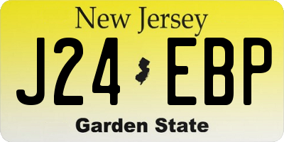 NJ license plate J24EBP