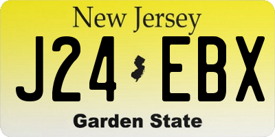 NJ license plate J24EBX