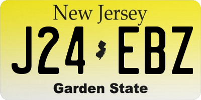 NJ license plate J24EBZ