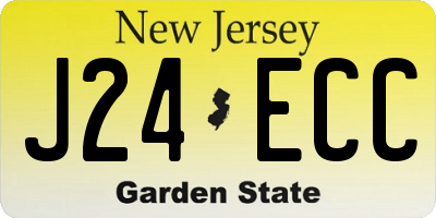 NJ license plate J24ECC